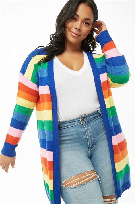 rainbow striped cardigan.